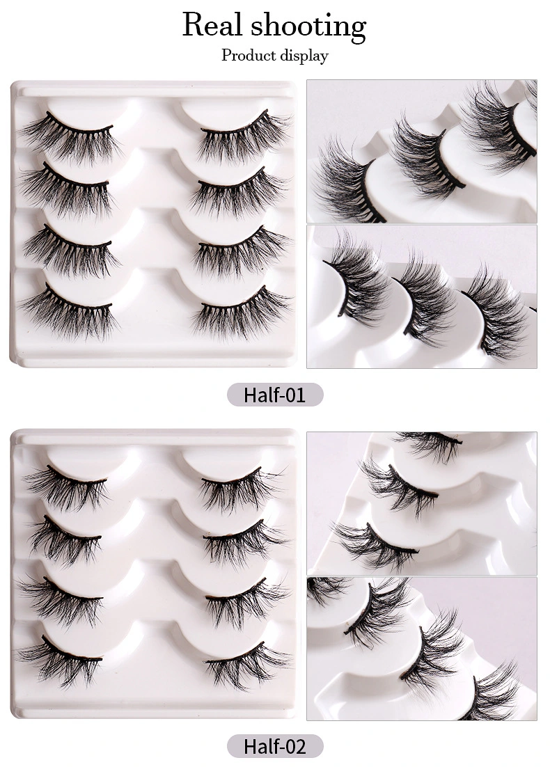 The Explosive Amazon Half-Eye Thick Natural Curl Half-Truncated Stage False Eyelashes