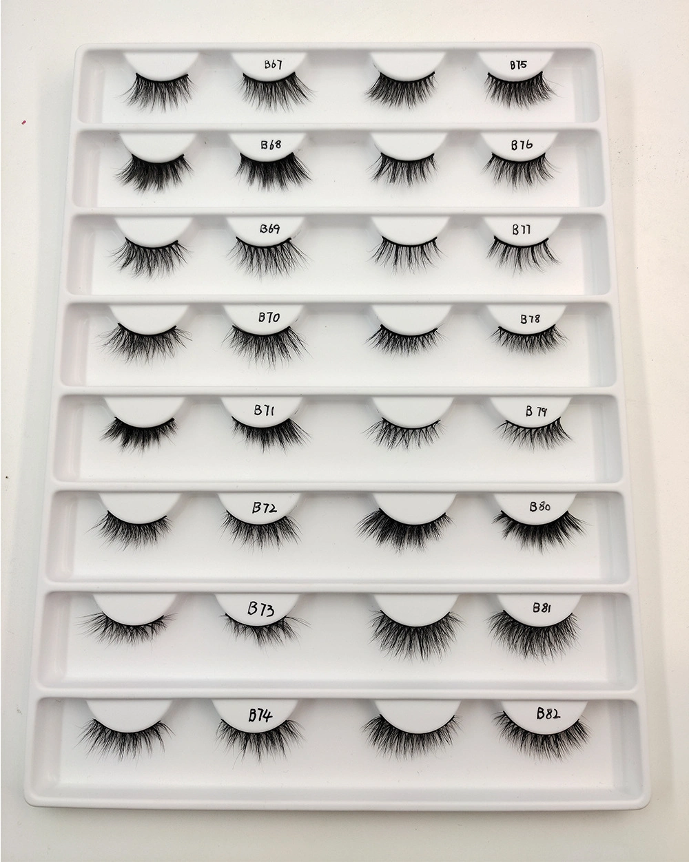 Customized Packaging and Logo Printing 3D Falsies Mink Half Strip Eyelashes